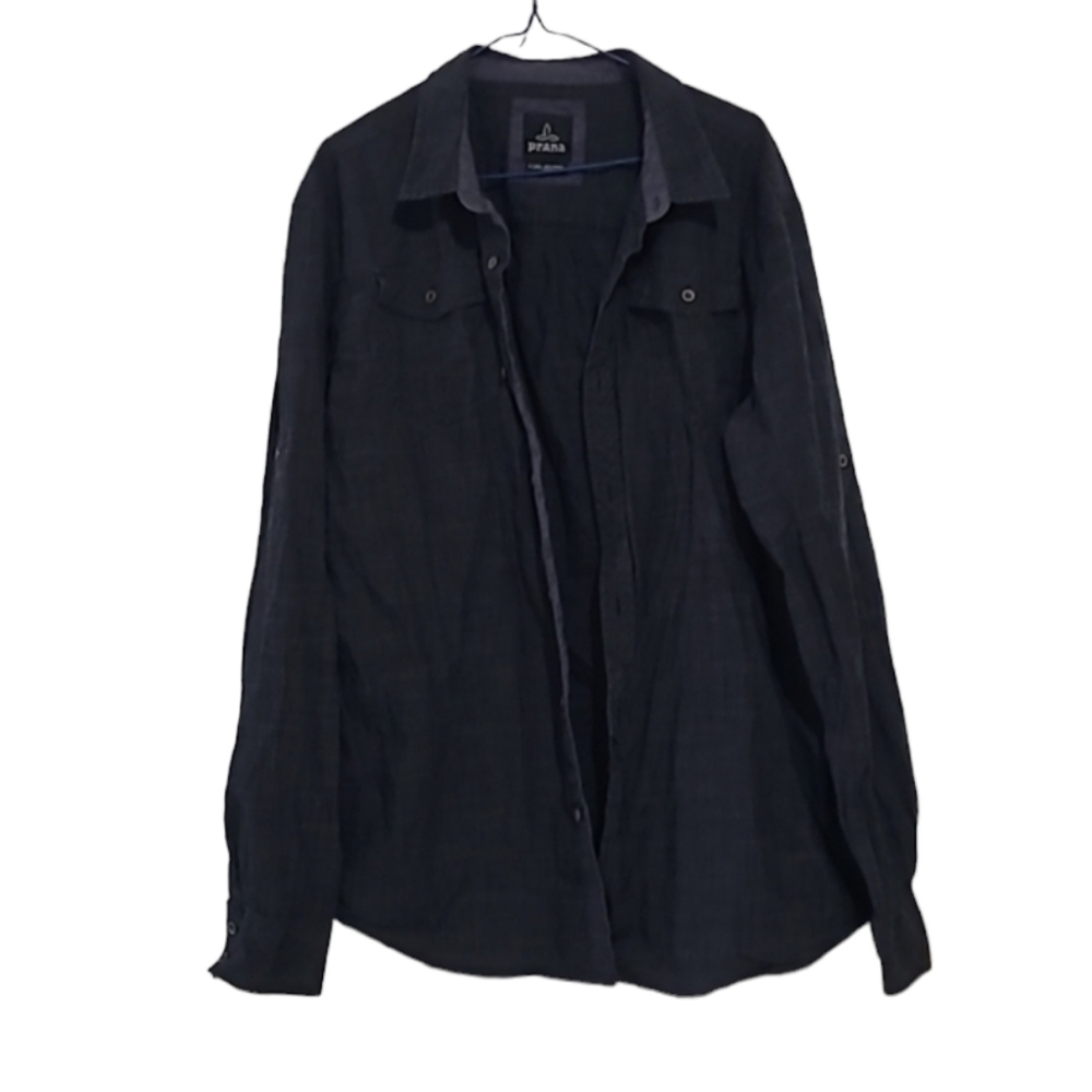 Prana Organic Cotton Roll Up Sleeve Button Down Shirt